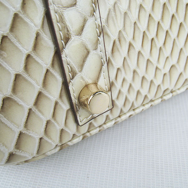 High Quality Fake Hermes Birkin 35CM Fish Veins Leather Bag Beige 6089 - Click Image to Close